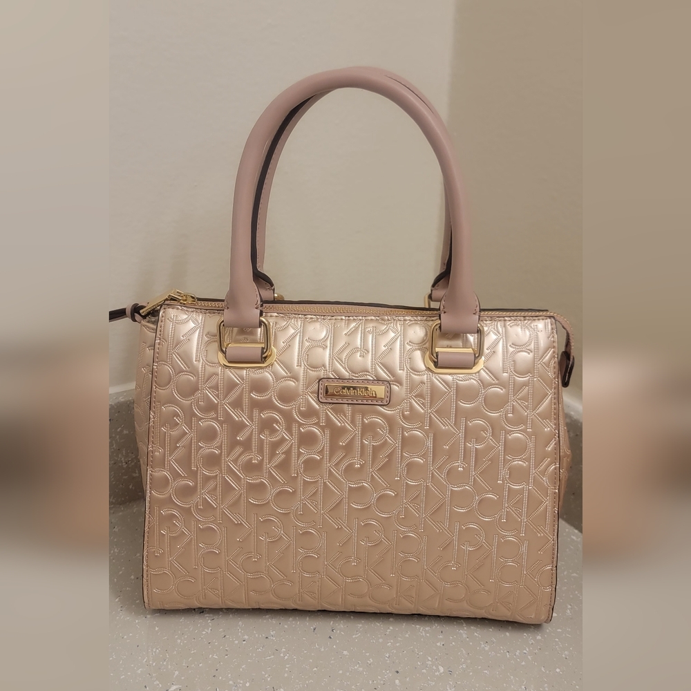 CALVIN KLEIN Convertible Carry Crossbody Or Handbag  Rosewood